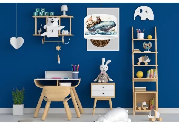 Lampadario per bambini OCEAN 1xE27/60W/230V