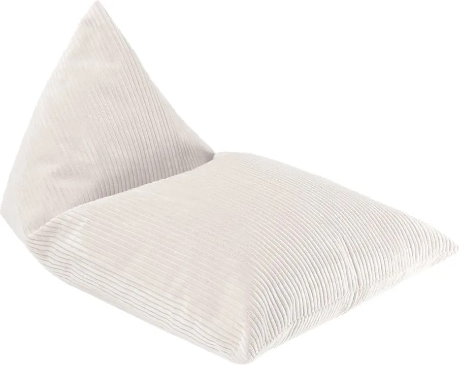 Pouf a sacco per bambini color crema con rivestimento in velluto a coste Big Lounger – Wigiwama