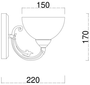Brilagi - Applique CLASSIC 1xE27/60W/230V ottone