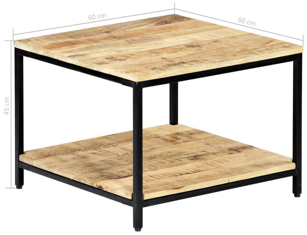 Tavolino da Caffè 60x60x45 cm in Legno Massello di Mango