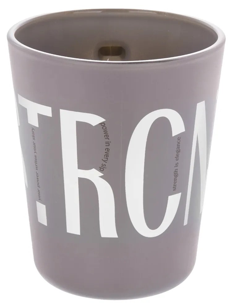 Tazza in vetro 370 ml scritta Strong Glassy