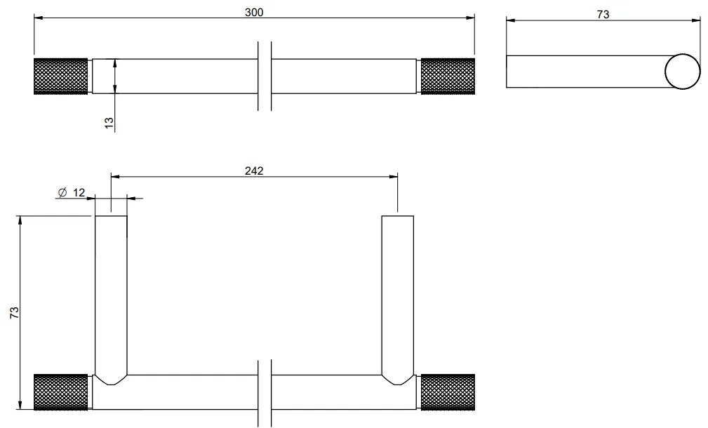 Tremme 22mm IT8324ISZZZZ portasciugamani 30 cm a muro inox satinato