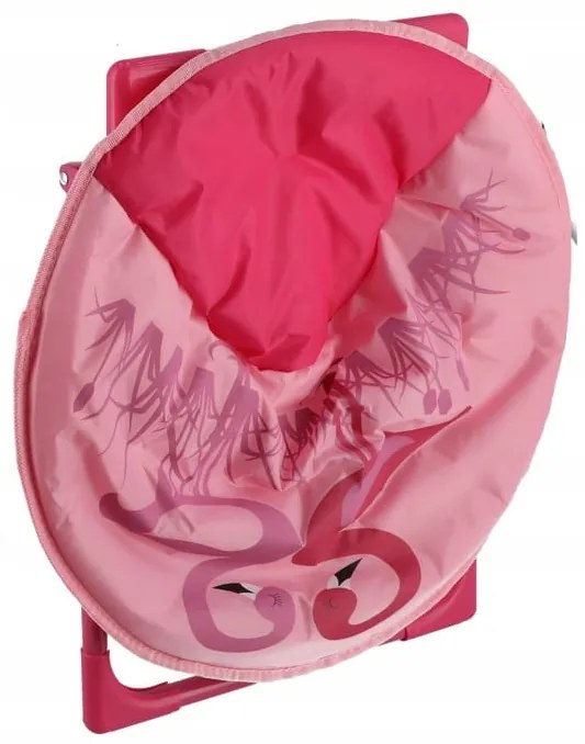 Sedia da campeggio per bambini rosa con fenicottero