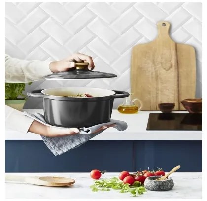 Tefal - Casseruola AIR 20 cm con coperchio antracite