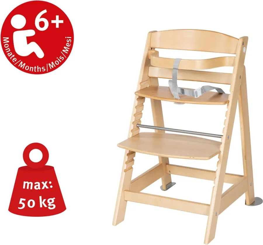 Seggiolone verde chiaro/di colore naturale Style Born Up 2in1 – Roba