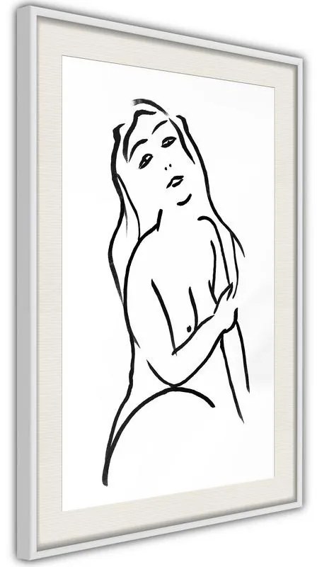 Poster  Shape of a Woman  Cornice Quadri Cornice nera, Larghezza x Altezza Home decor 20x30