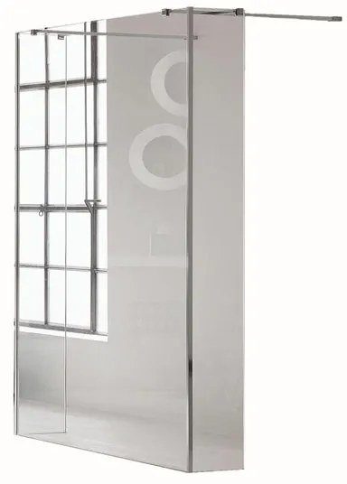 Box doccia walk-in Wens, vetro 6 mm, H 200 cm, profilo cromo