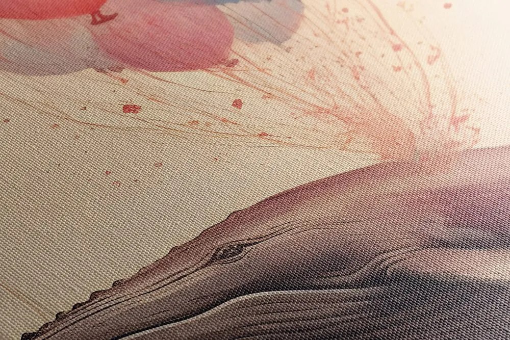Stampa su tela – Balena sognante con palloncini