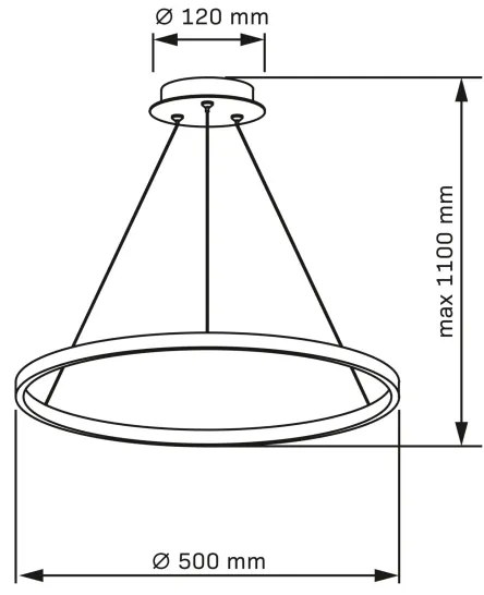 Lampadario LED a sospensione con filo LEA LED/20W/230V 4000K diametro 50 cm oro