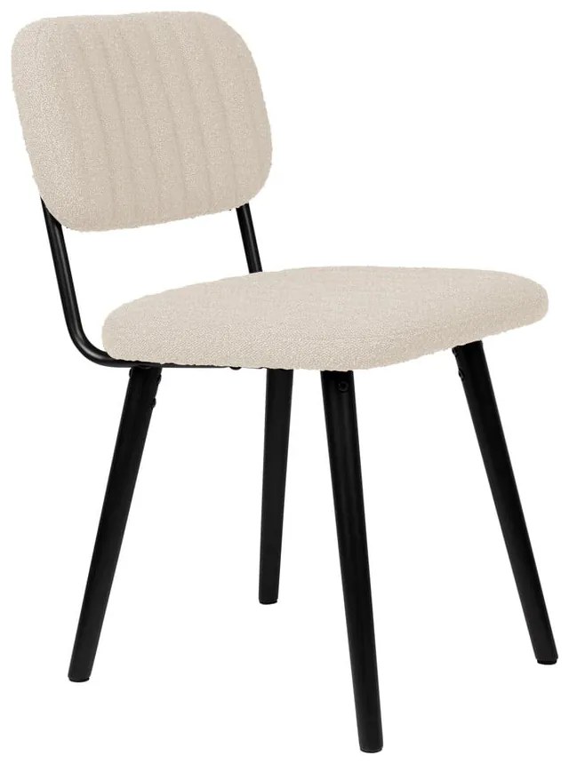 Sedia da pranzo color crema Jake – White Label