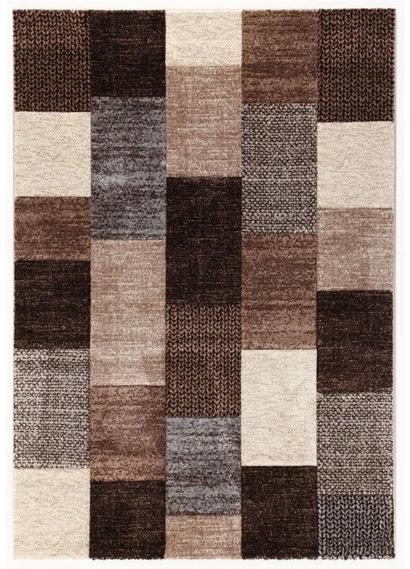 Tappeto Ray D Beige Brown astratto multicolore, L 150 x L 80 cm