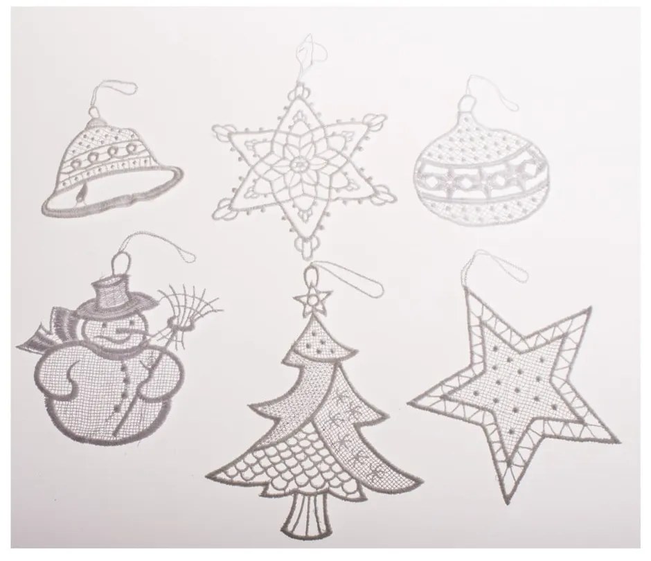 Decorazioni per albero di natale in set in tessuto 6 pz 11 cm Knit – Dakls