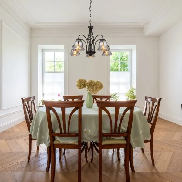 Globo 60298-5H - Lampadario a sospensione con catena GONNY 5xE27/60W/230V