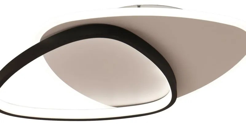 Plafoniera LED Amy nero IP20 cct da bianco caldo a bianco freddo con regolazione di temperatura, 3489 lumen