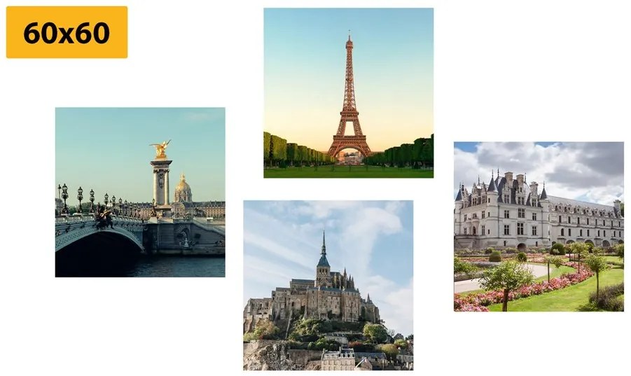 Set di quadri – Per gli amanti della Francia