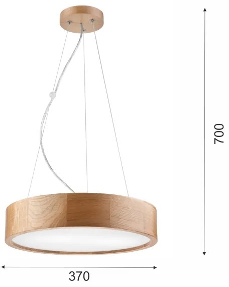 Brilagi - Lampadario LED Carvalho 2xE27/60W/230V rovere Ø 37 cm