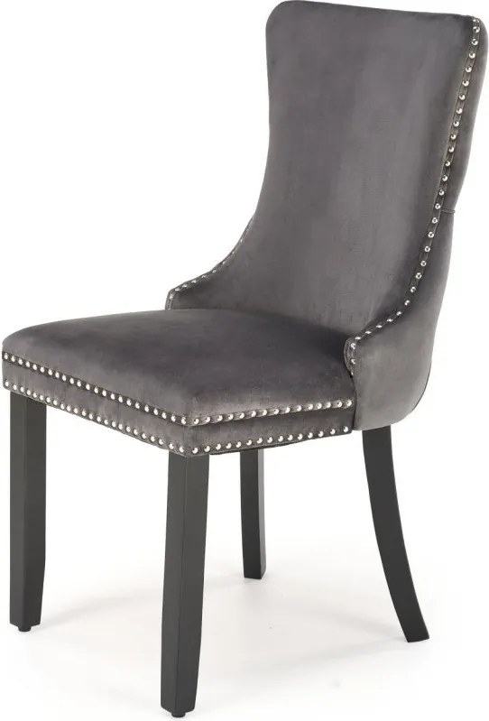 Alda velvet sedia in velluto grigio H95 cm