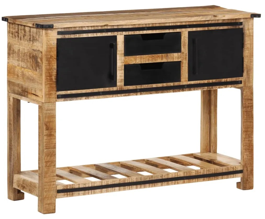 Tavolo Consolle 100x35x75 Cm İn Legno Massello Di Mango /