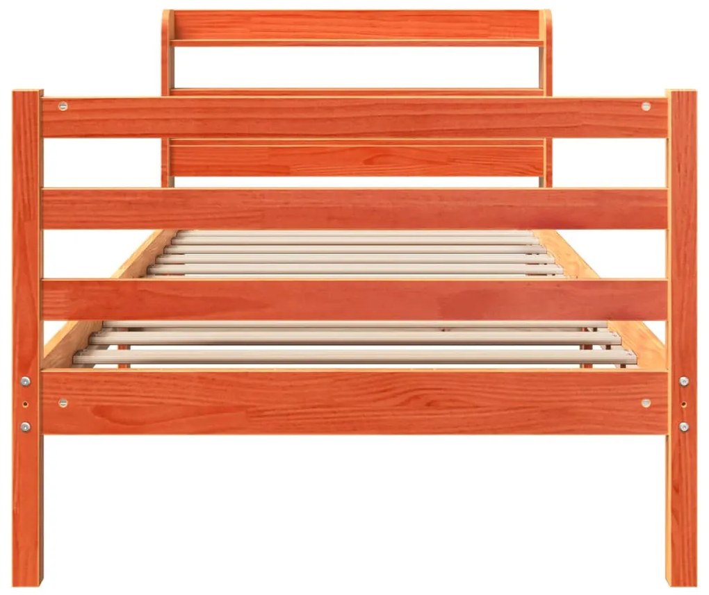 Letto senza materasso marrone cera 90x200 cm legno di pino