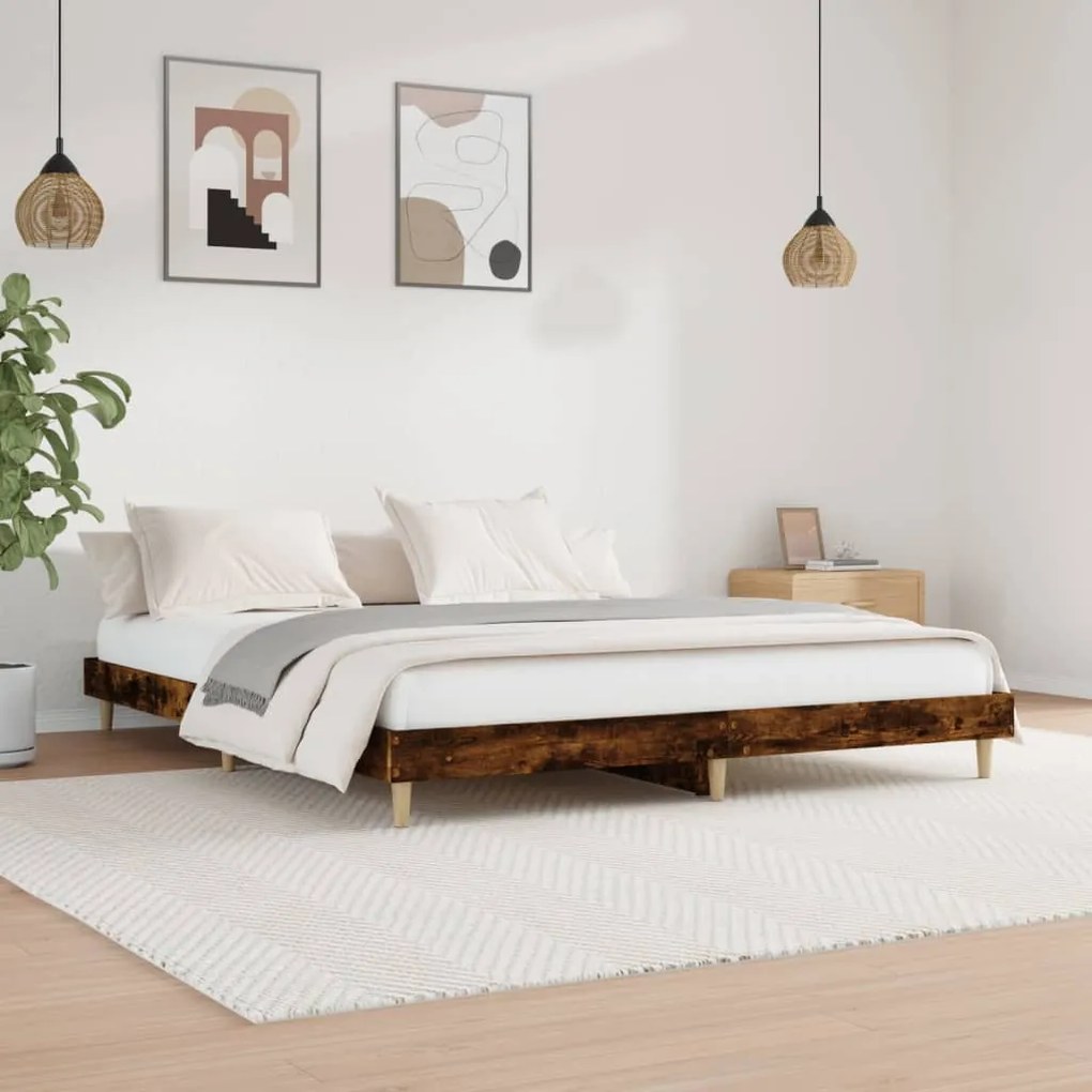 Giroletto Senza Materasso Rovere Fumo 120x200 Cm İn Truciolato /