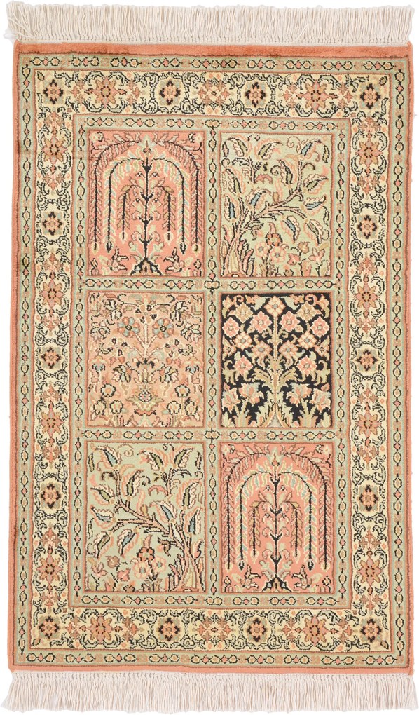 Cashmere Silk Tappeto 100 x 60 (Indian) Annodato A Mano