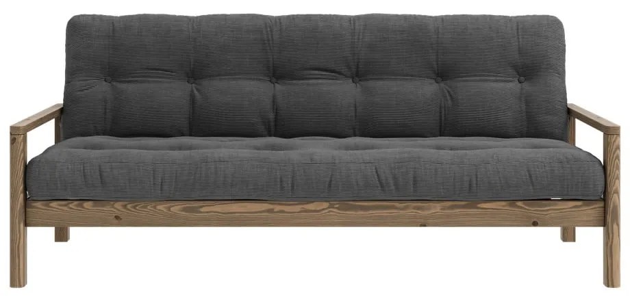 Divano letto nero-antracite 205 cm Knob - Karup Design