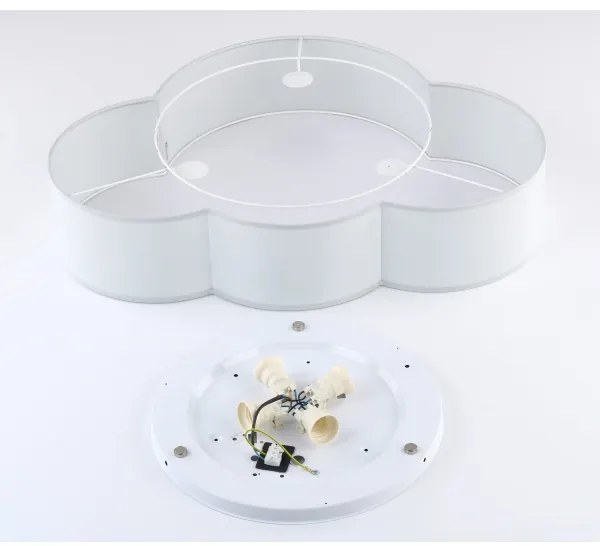 Brilagi - Plafoniera per bambini NIMBUS 4xE27/15W/230V 46x63 cm grigia