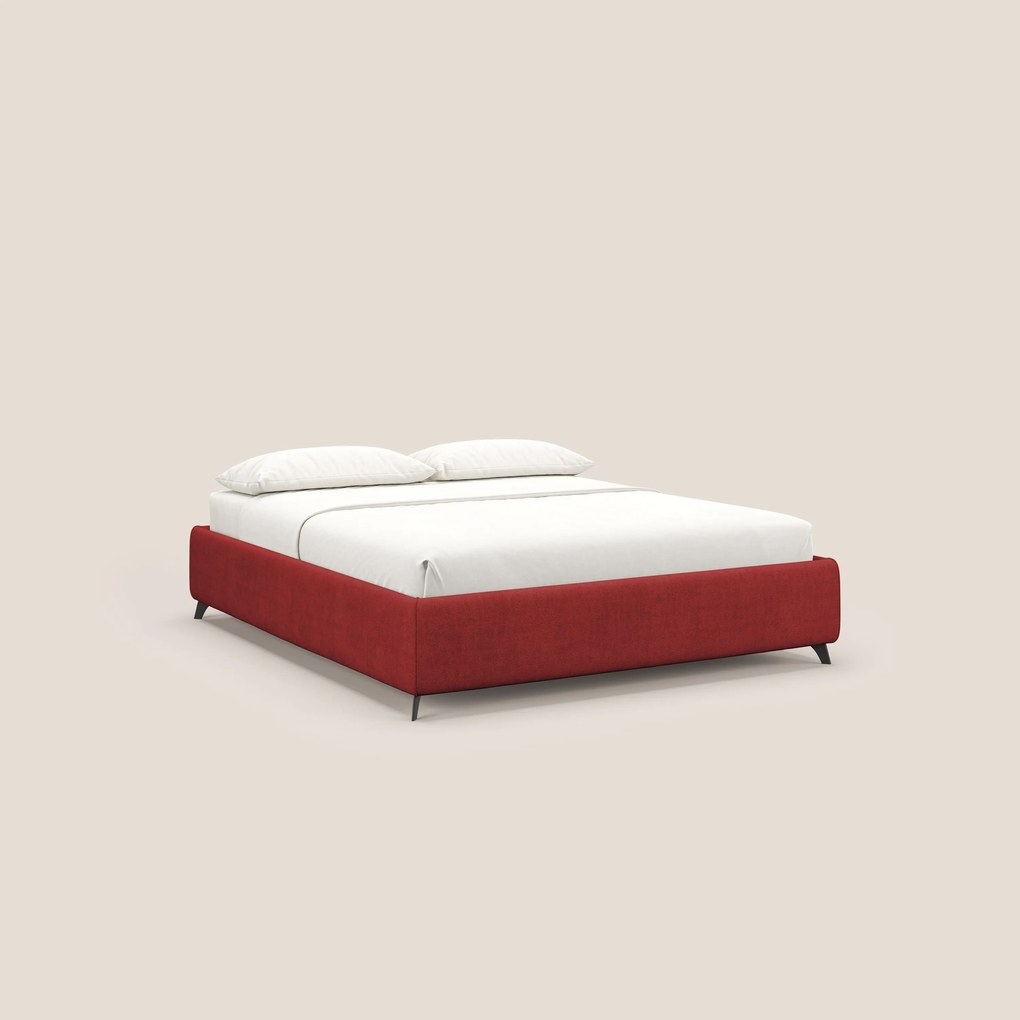 Sara sommier con giroletto contenitore in tessuto impermeabile T02 rosso