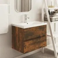 Mobile Lavabo Rovere Fumo 60x38,5x45 cm in Legno Multistrato 815648