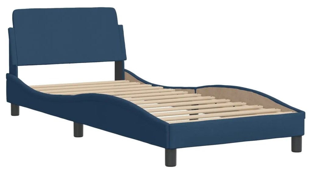 Letto con materasso blu 80x200 cm in tessuto