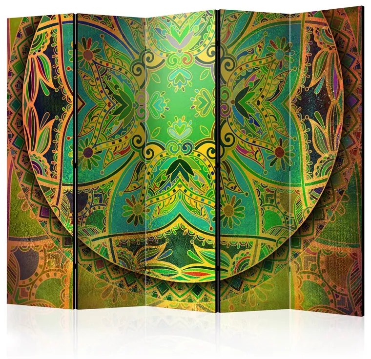 Paravento  Mandala: Emerald Fantasy II [Room Dividers]  Colore ---, Dimensioni e Misure 225x172