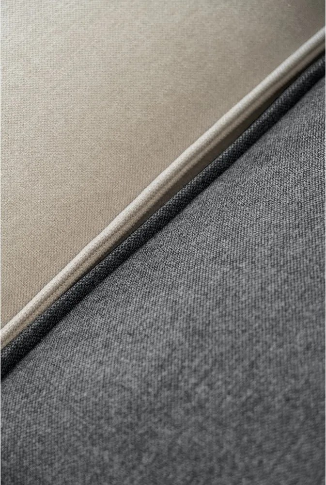 Divano angolare componibile grigio (con penisola a sinistra) Flex Felix – Miuform