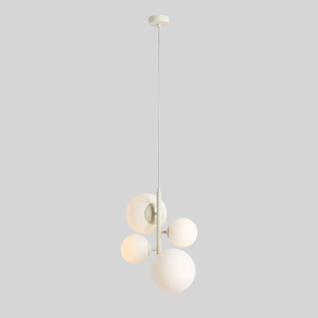 ALDEX Lampada a sospensione Dione, opalino/crema, a 4 luci