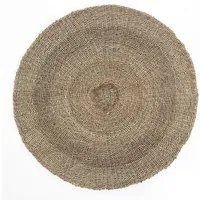 Tappeto rotondo in Seagrass per esterno colore beige 150