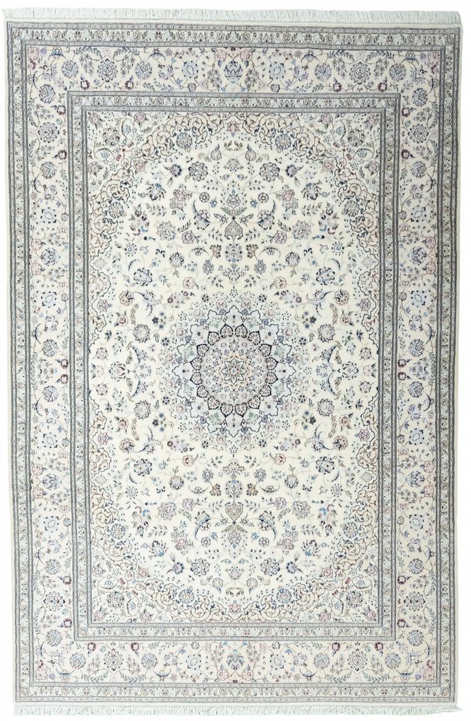 Nain Tappeto persiano 200x300 Beige (Iran) Annodato A Mano