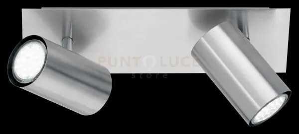 Marley barra 2 spots acciaio cm 30 2 luci attacco gu10