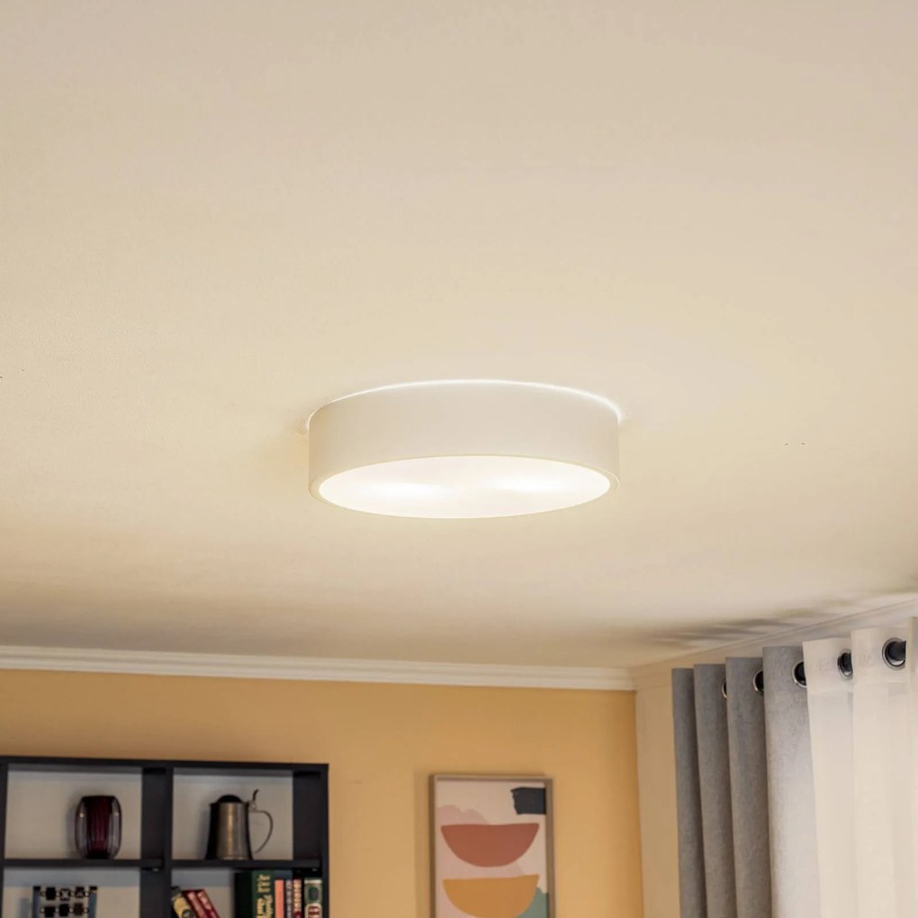 Lamkur Plafoniera Kimban in metallo, Ø 36 cm, bianco