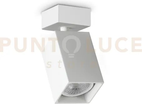Dynamite faretto bianco orientabile 1 luce attacco gu10 5,7cm quadr...