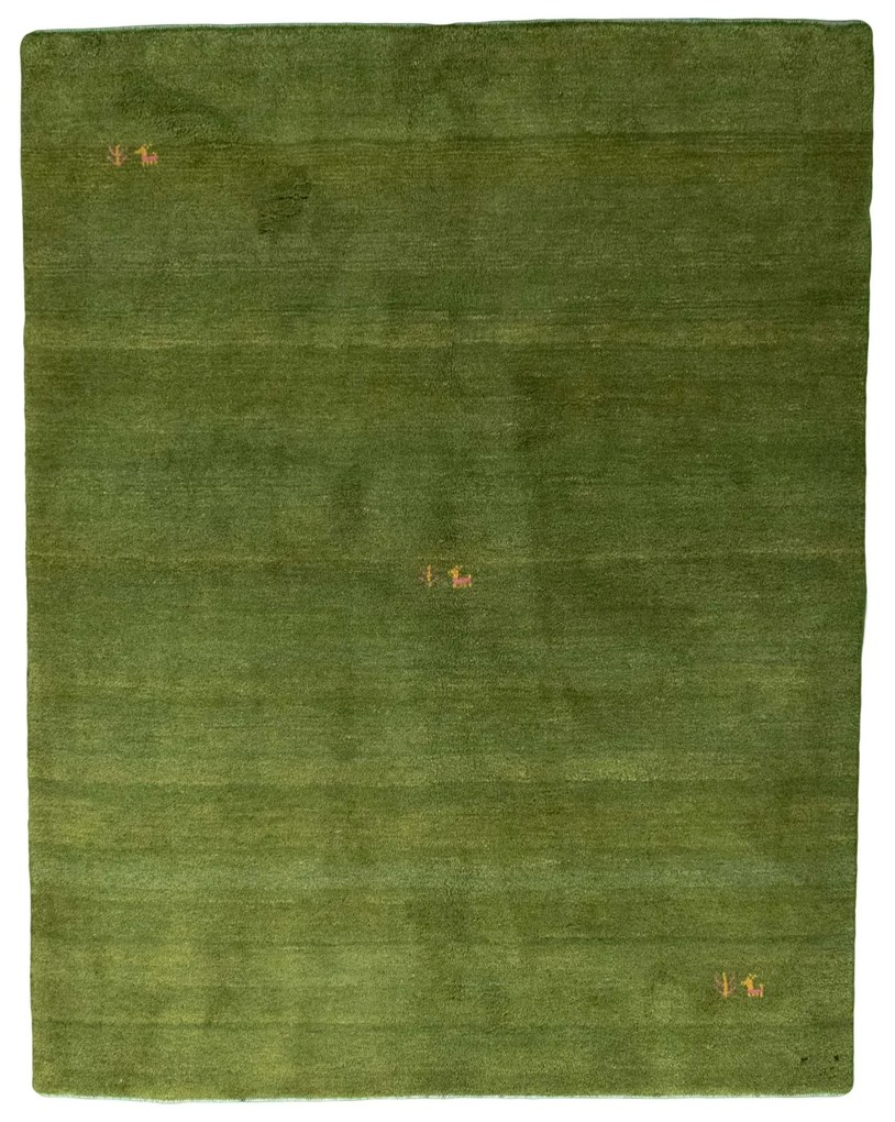 Gabbeh Tappeto persiano 160 x 210 Verde (Iran) Annodato A Mano