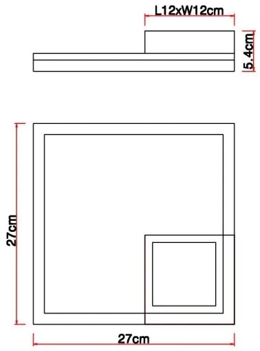 Globo 67297D - Plafoniera LED BEATRIX LED/12W/230V