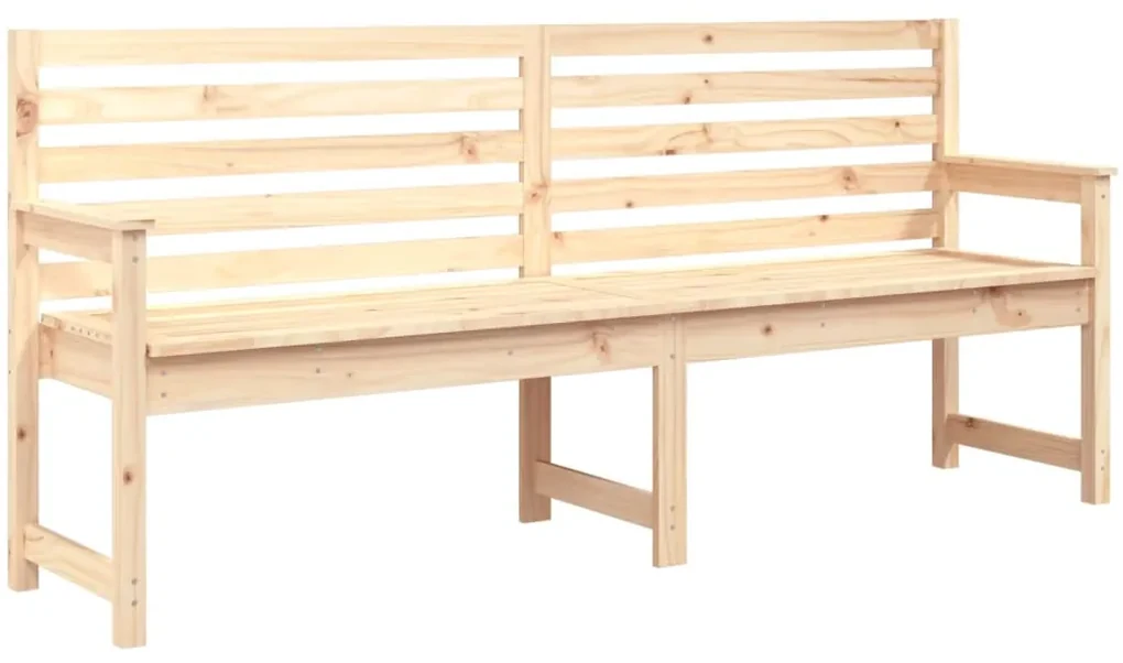 Panca da giardino 203,5x48x91,5 cm in legno massello di pino