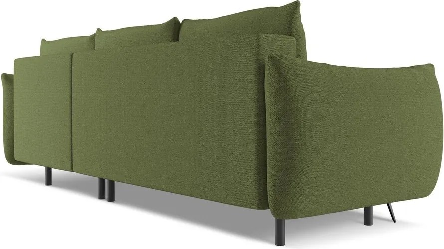 Divano angolare verde (con penisola a destra) Malie – Makamii