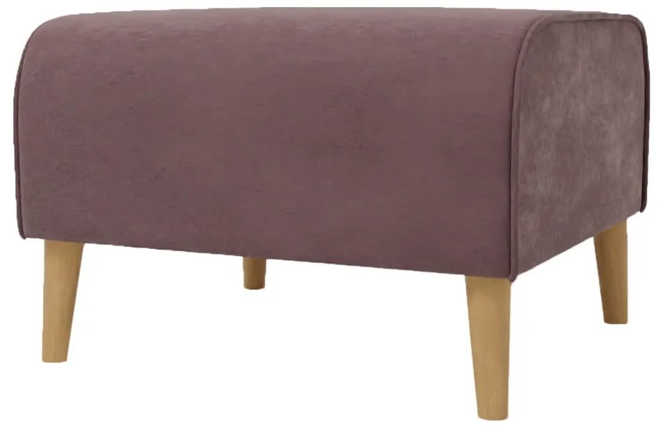 Pouf in velluto rosa Carole - Ropez