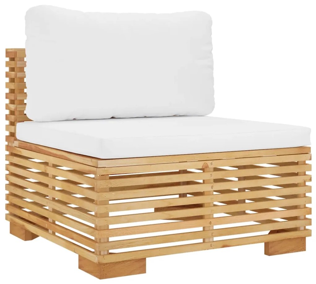 Set Divani da Giardino 6 pz con Cuscini Legno Massello di Teak