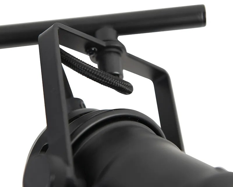 Faretto industriale nero a 2 luci con alette - Movie