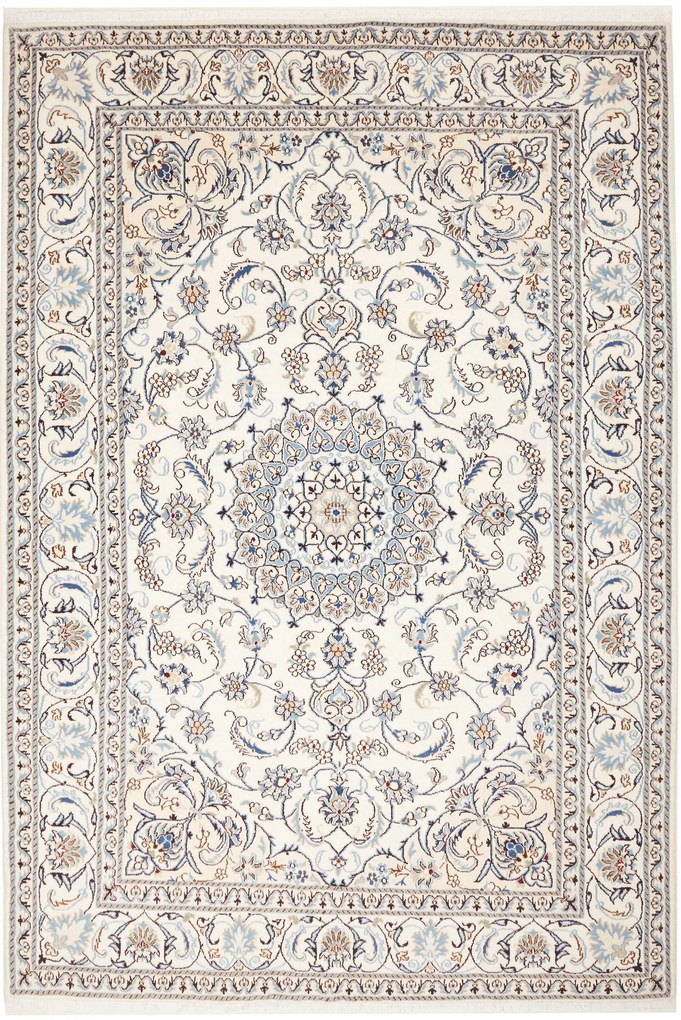 Nain Tappeto persiano 200x300 Beige (Iran) Annodato A Mano