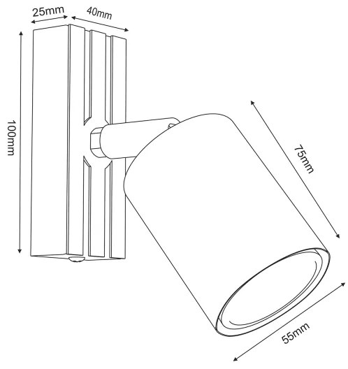 Faretto da parete TERRA 1xGU10/8W/230V nero/quercia
