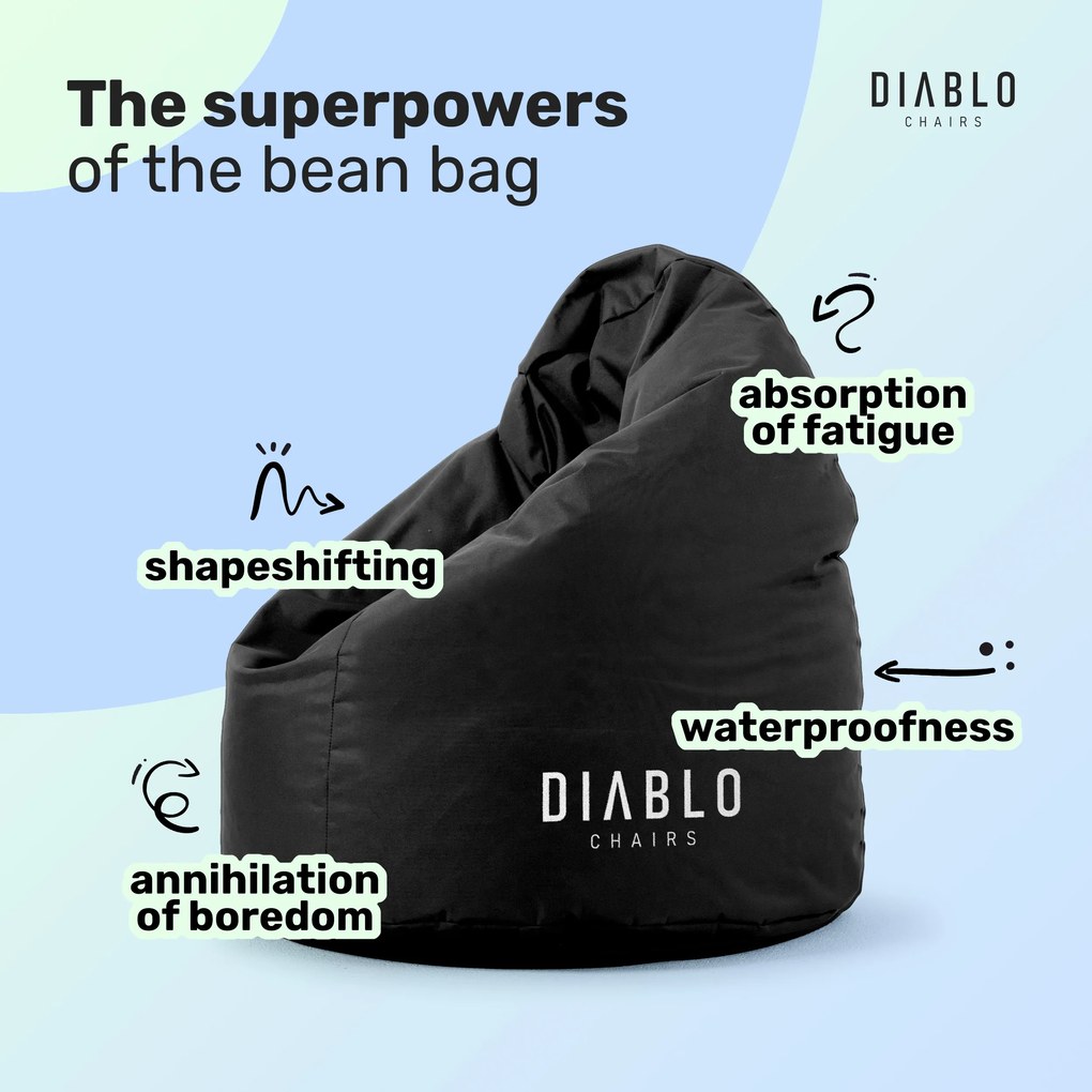 Pouf per bambini Diablo Chairs: Nero