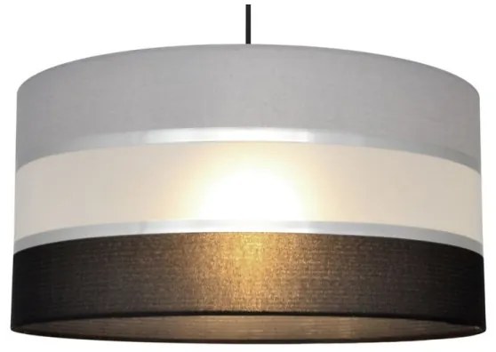 Lampadario a sospensione con filo HELEN 1xE27/15W/230V diametro 40 cm nero/grigio/argento
