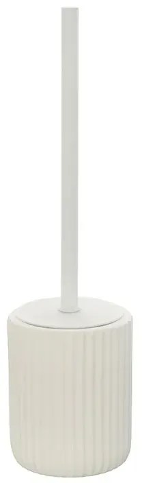 Scopino wc bianco in ceramica soft touch con setole nere Spring